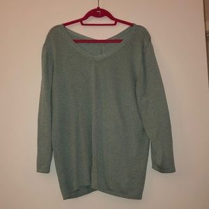 Light Teal Vneck Sweater